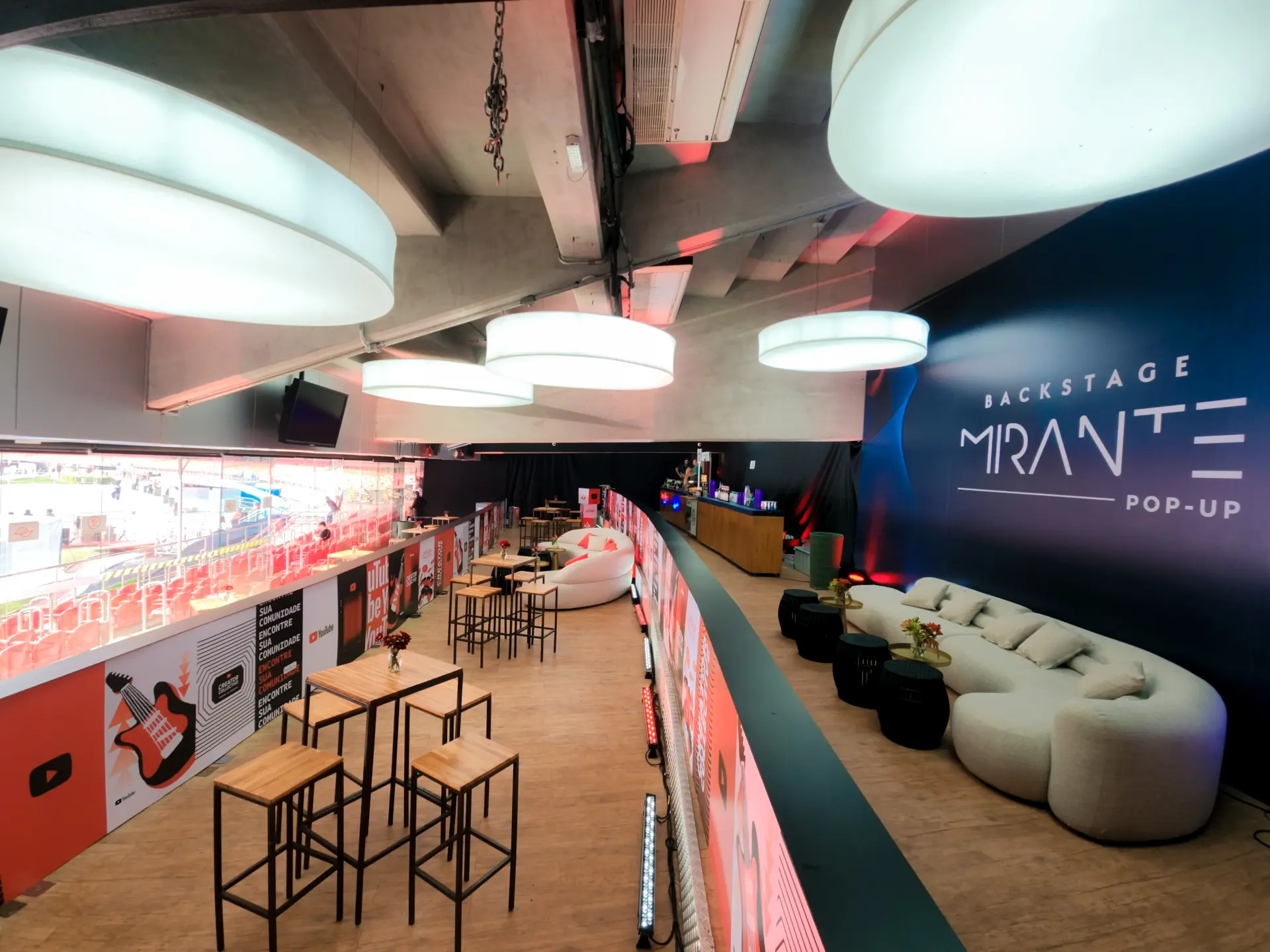 LOUNGES PRIVATIVOS OU CORPORATIVOS NO BACKSTAGE MIRANTE POP-UP